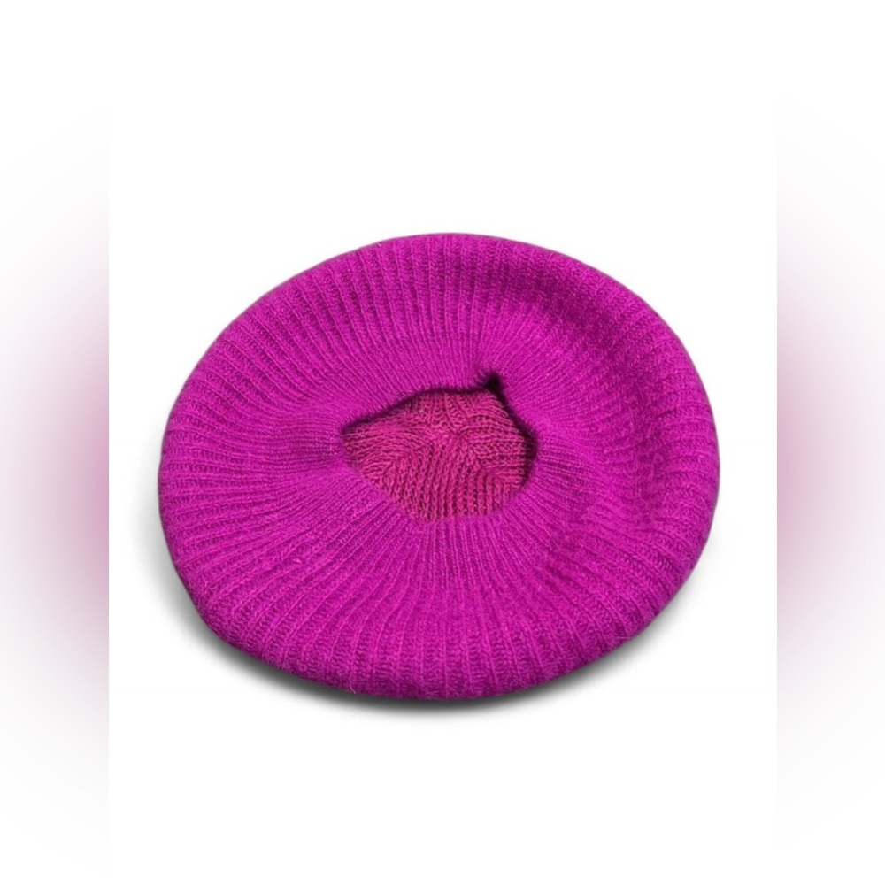 Hot Pink Knit Beret